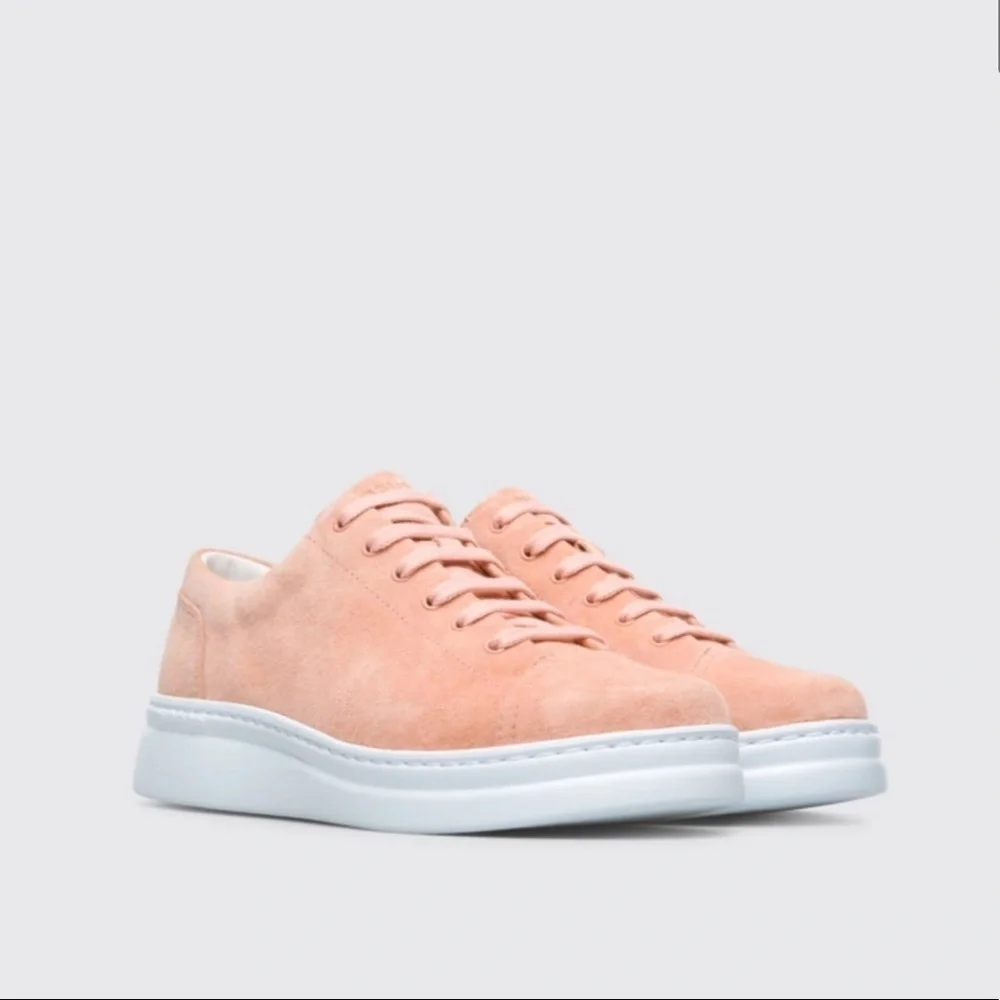 Camper Runner Up Sneakers in Light Pink Nubuck Leather Size 8 EU38
